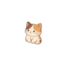 Nook the cat sticker: sitting small