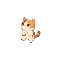Nook the cat sticker: standing paws