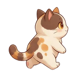 Nook the cat sticker: walking
