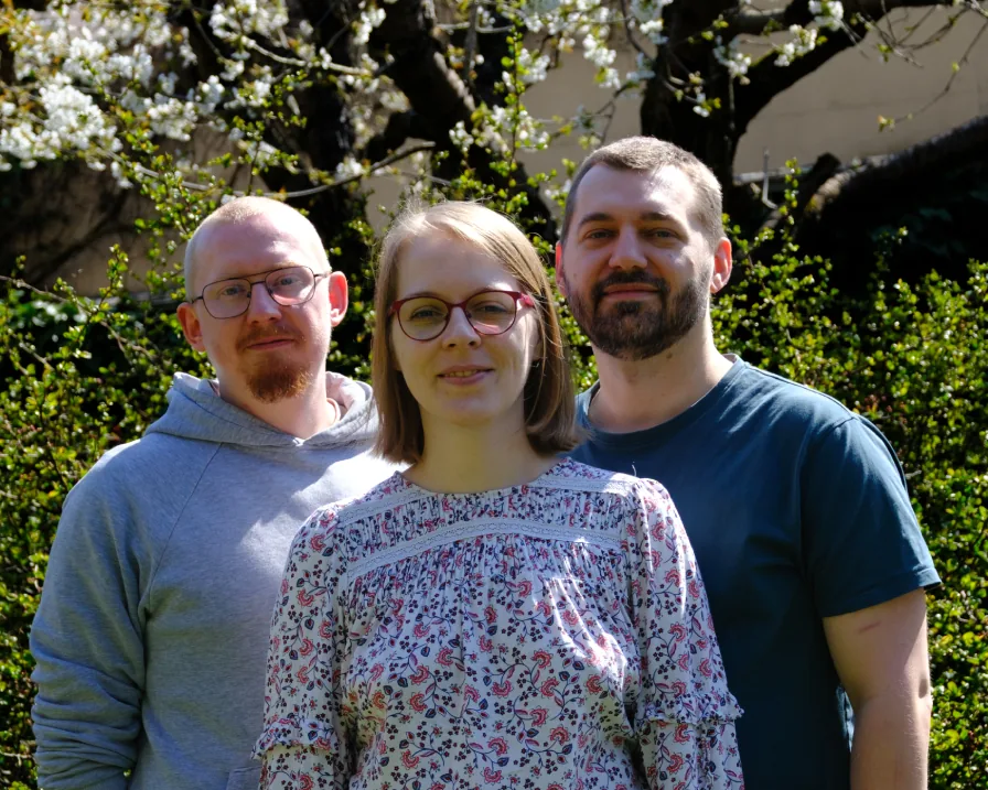 The Nook team: Piotr, Natalia and Tomasz